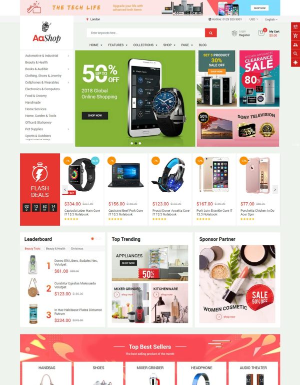 Download AaShop - Sectioned Bootstrap 4 Shopify Theme Responsive & Multipurpose Sectioned Bootstrap 4 Shopify Theme