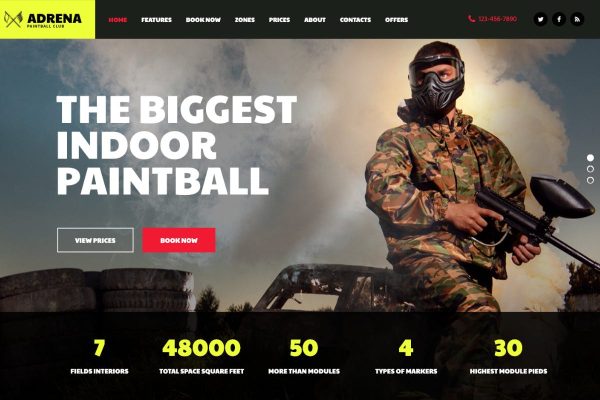 Download Adrena | Airsoft Club & Paintball WordPress Theme