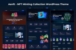 Download Aenft - NFT Minting Collection WordPress Theme bitcoin, crypto mint, defi landing, digital asset, elementor, landing page, metaverse, minting, nft