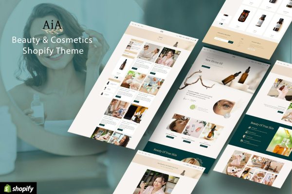 Download AIA - Beauty Cosmetics Shop Shopify Theme Personal Skincare, Perfumes, Luxury Body Wellness Products. Spa Beauty Cosmetics eCommerce Websites.