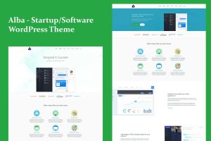 Download Alba - Startup/Software WordPress Theme app, application, bootstrap, business, cloud, landing, marketing, progressive, sass, software
