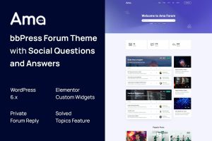 Download AMA - bbPress Forum WordPress Theme Social Questions and Answers