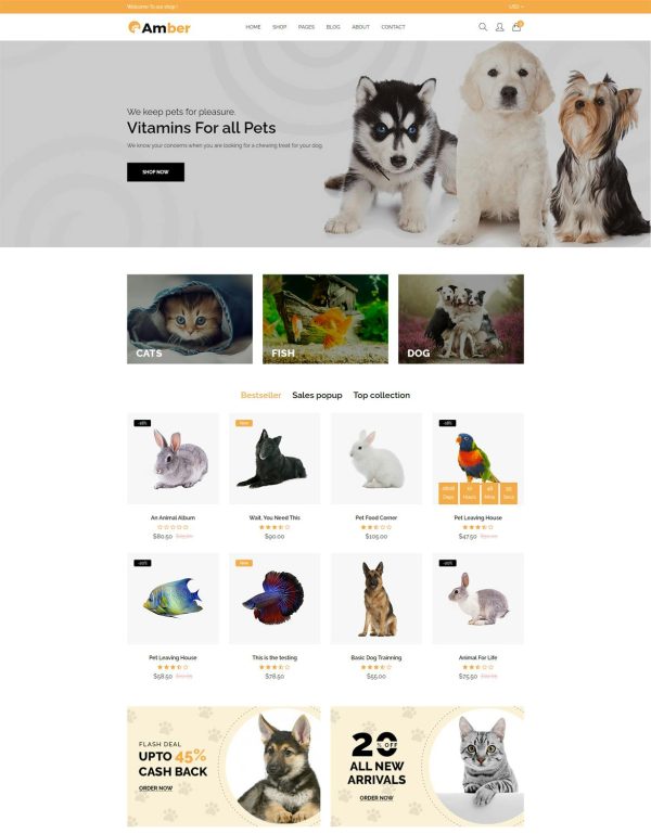 Download Amber - Pet Care Bootstrap 5 Template The Amber Pet Care Bootstrap 5 Template structure is a perfect solution to quick-start something rem