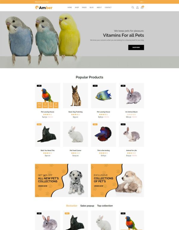 Download Amber - Pet Care Bootstrap 5 Template The Amber Pet Care Bootstrap 5 Template structure is a perfect solution to quick-start something rem