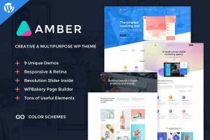 Download Amber Six - Creative WordPress Theme Flexible and powerful multipurpose WordPress theme with creative pixel perfect design