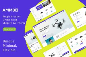 Download Ammbo - Single Product Drone Shop Shopify Theme Multipurpose Single Product Shopify theme, Single Product Drones HeadPhones Head Sets