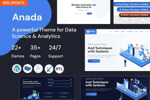 Download Anada -Data Science & Analytics Landing Page Theme Newest Data Science WordPress Theme in 2021