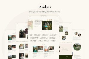 Download Andaaz - Lifestyle and Travel Blog WordPress Theme For all modern creative, Lifestyle magazine , and travel blog website