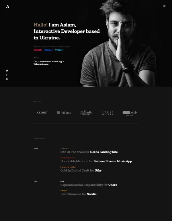 Download Andle - Vue Portfolio Template Andle Vue template,   a trendy and mobile-ready personal vue js website template