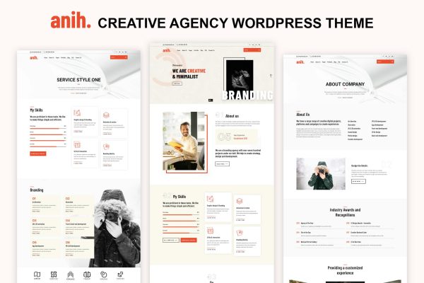 Download Anih - Creative Agency WordPress Theme agency, business, clean, creative portfolio, digital agency, digital marketing company, innovative
