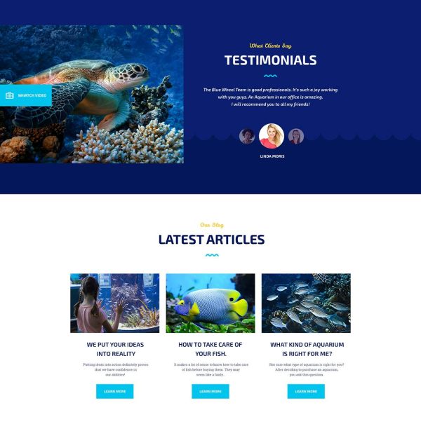 Download Aqualots Aquarium Services WordPress Theme