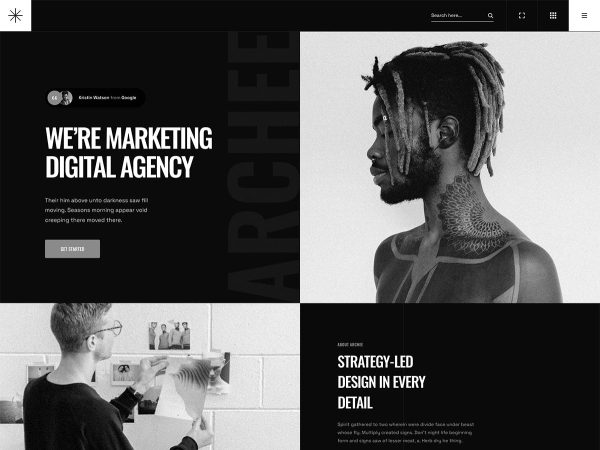 Download Archee - Creative Agency & Portfolio WP Theme A modern, minimalist and creative WordPress portfolio theme.