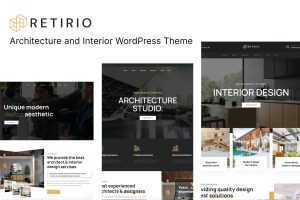 Download Architecture and Interior WP Theme - Retirio Perfectly fits any interior design agency, exterior, architect, building, construction