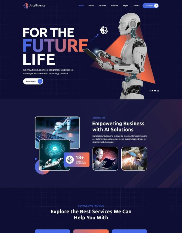 Download Artelligence | AI & Robotics WordPress Theme AI & Robotics WordPress Theme