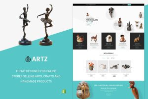 Download Artz | Art, Photography Shopify Theme Arts & Handicraft, Photography Sales and Showcase Store. Mobile, Responsive, Sectioned Shopify Theme