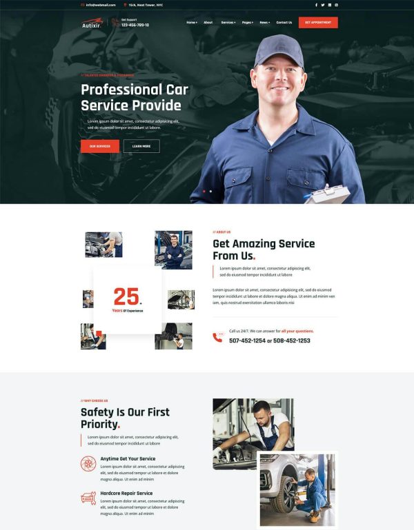 Download Autixir - Car Service & Auto Mechanic WordPress Autixir – Car Repair Service & Auto Mechanic Elementor WordPress Theme