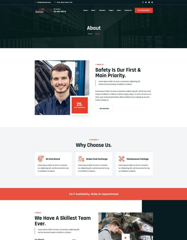 Download Autixir - Car Service & Auto Mechanic WordPress Autixir – Car Repair Service & Auto Mechanic Elementor WordPress Theme