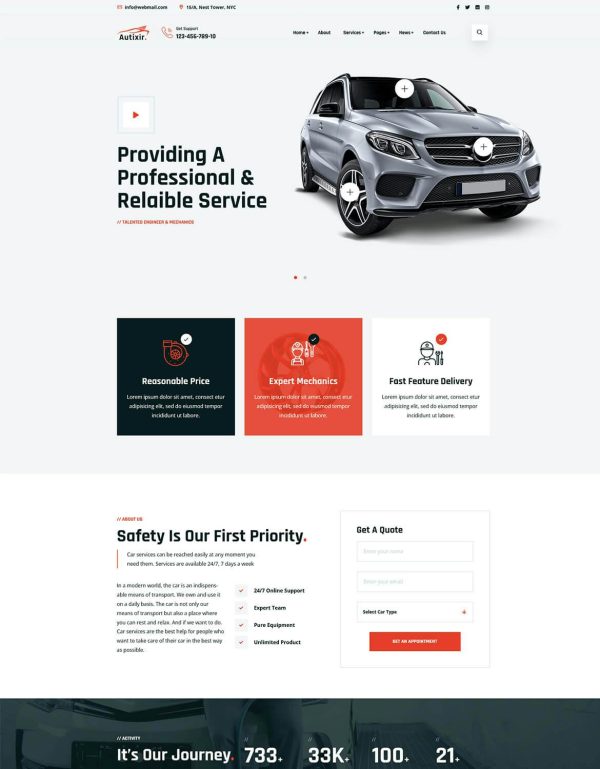 Download Autixir - Car Service & Auto Mechanic WordPress Autixir – Car Repair Service & Auto Mechanic Elementor WordPress Theme