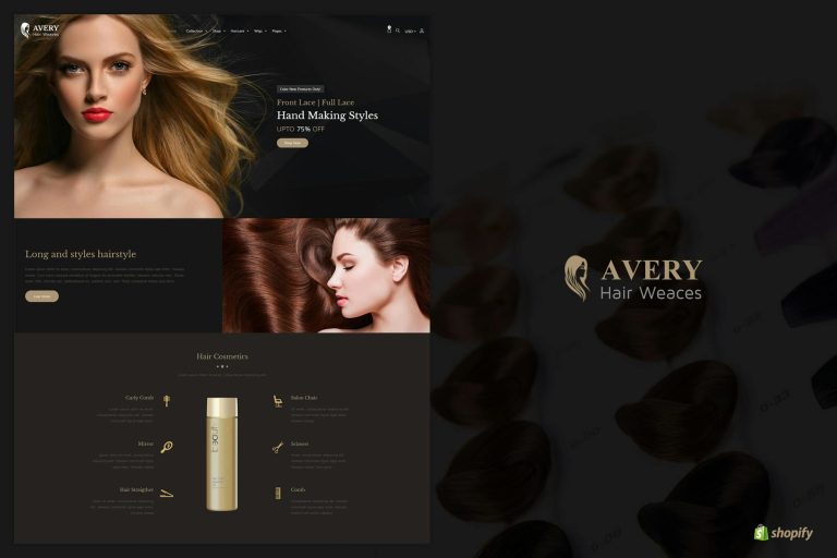 Download Avery | Hair Wig Shopify Theme Barber, Spa & Salon Products Shopify Theme. Hair Care Cosmetics, Skin Care, Wigs, Beauty Products!