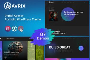 Download Avrix - Digital Agency Portfolio WordPress Digital Agency Portfolio Theme for Digital Agencies, Design studios, Digital Marketing & More
