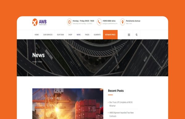 Download AWB - Transport & Logistics WordPress Theme Transport & Logistics WordPress Theme