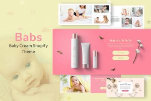 Download Babs - Baby Shop Shopify Theme Babies Store, Children Cosmetics & Skincare Shop Template. Responsive Kids Healthcare Shopify Theme.