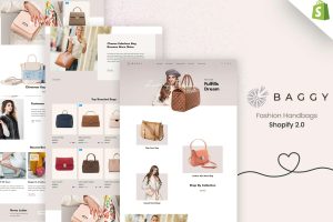 Download Baggy - Fashion Store, Handbags Shopify Theme Premium Leather Products Shop, Bags, Backpacks & Luxury Fashion Accessories Shopify Store Design.