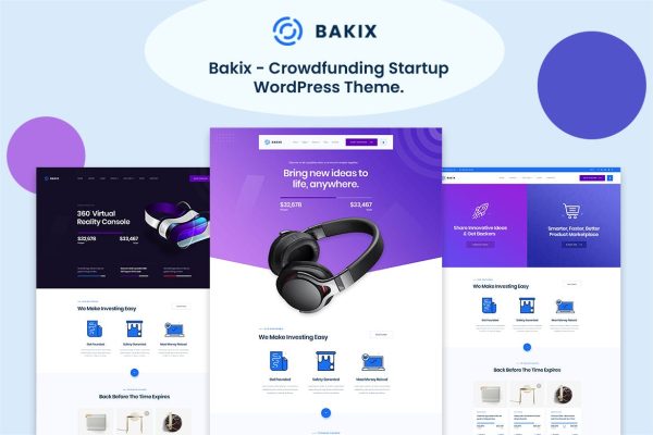 Download Bakix - Crowdfunding, Fundraising WordPress Theme Bakix –  for all kinds of niches, like charity, NGO, non-profit organization, donation, church etc