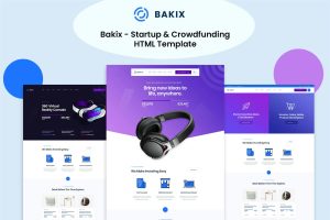 Download Bakix - Crowdfunding Startup Fundraising Template Template for all kinds of niches, like charity, NGO, non-profit organization, donation, church etc.