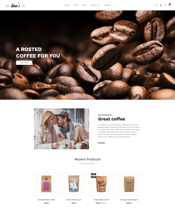 Download Bans - Coffee Store Shopify 2.0 Theme Coffee Store Shopify Theme