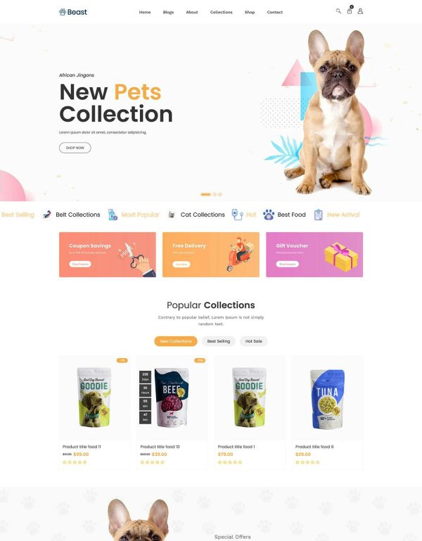 Download Beast - Pet Store eCommerce Shopify Theme OS 2.0 Responsive Pet Care Shopify Theme - perfect for your versatile animal-focused store! Shopify OS 2.0