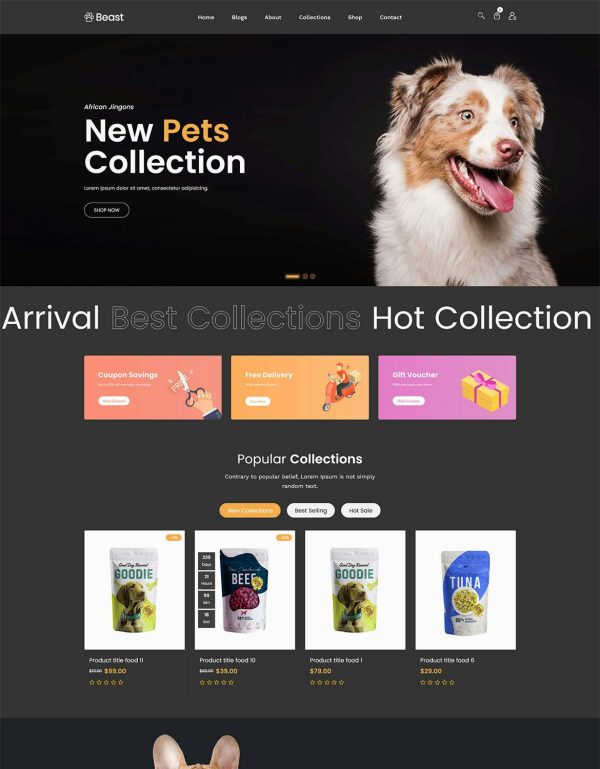 Download Beast - Pet Store eCommerce Shopify Theme OS 2.0 Responsive Pet Care Shopify Theme - perfect for your versatile animal-focused store! Shopify OS 2.0