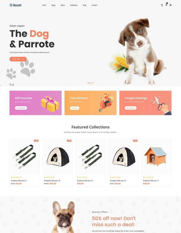 Download Beast - Pet Store eCommerce Shopify Theme OS 2.0 Responsive Pet Care Shopify Theme - perfect for your versatile animal-focused store! Shopify OS 2.0