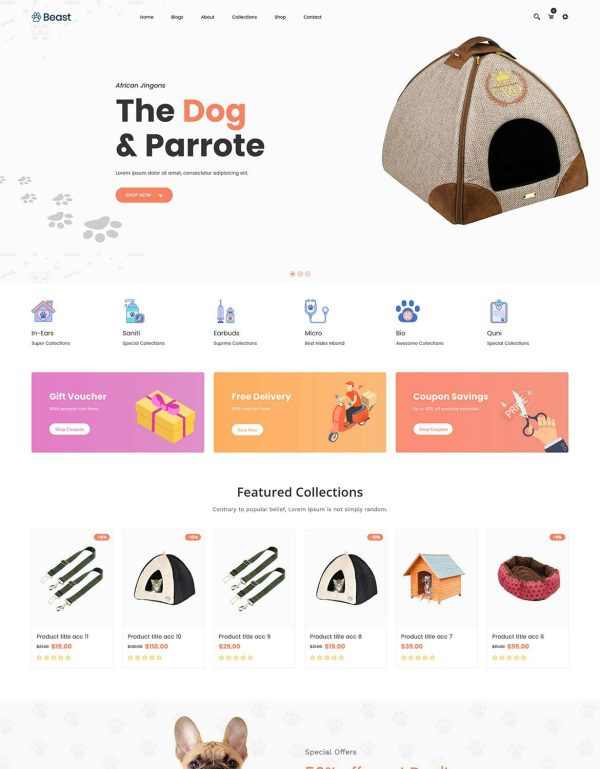 Download Beast - Pet Store eCommerce Shopify Theme OS 2.0 Responsive Pet Care Shopify Theme - perfect for your versatile animal-focused store! Shopify OS 2.0