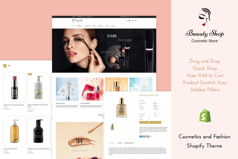 Download Beauty Store - Cosmetics , Fashion Shopify Theme Cosmetic , Lipstick, Daily Needs,Fashion, Jewelry, Furniture, Beauty Product Sectioned Shopify Theme
