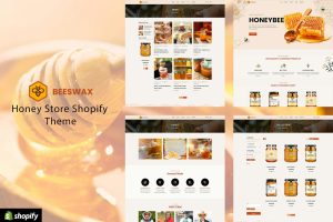 Download Beeswax - Honey Store Shopify Theme Honey bee hive shopify store, Honey ecommerce store,shop, single product, 2.0, Responsive, Delivery.