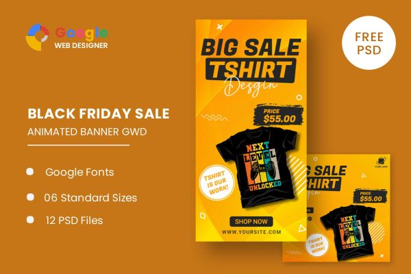 Download Big Sale Tshirt HTML5 Banner Ads GWD Big Sale Tshirt HTML5 Banner Ads GWD