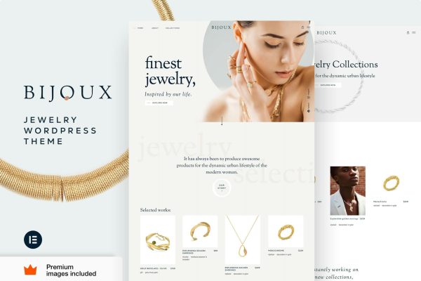 Download Bijoux - Jewellery Shop eCommerce WordPress The Ultimate Niche WordPress WooCommerce Elementor Pro Theme for a Jewelry Shop