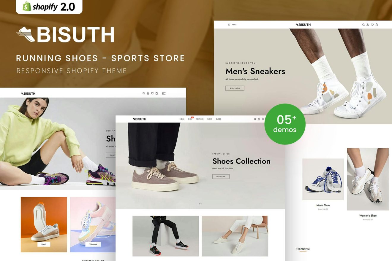 Shopify Shoes Bisuth - Running Shoes, Sports Shoes Shopify Theme Running Shoes ...