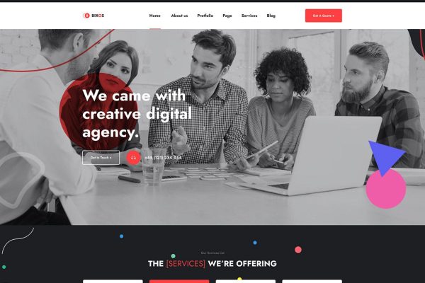 Download Bixos - Business & Digital Agency WordPress Theme business, consulting, corporate, creative agency, digital agency, digital marketing, marketing, one