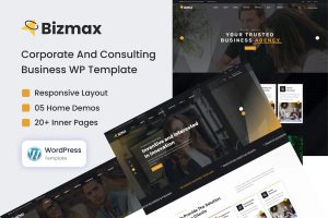 Download Bizmax - Corporate Business WordPress Theme Corporate And Consulting Business WordPress Theme