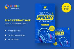 Download Black Friday Sale Headphone HTML5 Banner Ads GWD Black Friday Sale Headphone HTML5 Banner Ads GWD