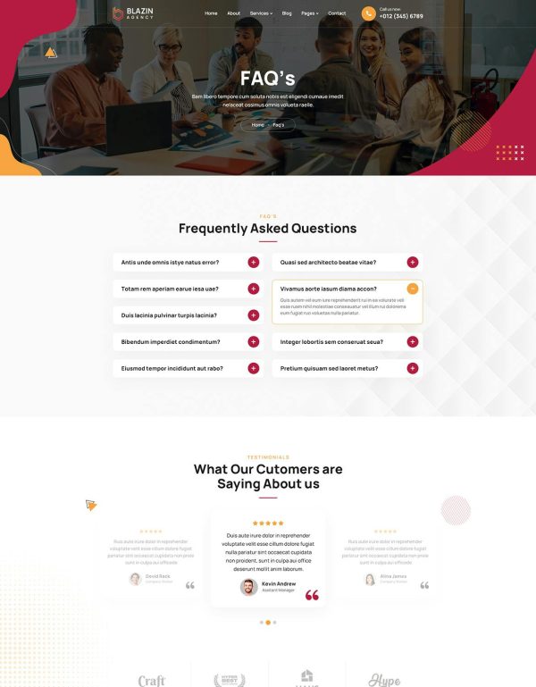 Download Blazin Agency | Creative WordPress Theme Creative Agency WordPress Theme