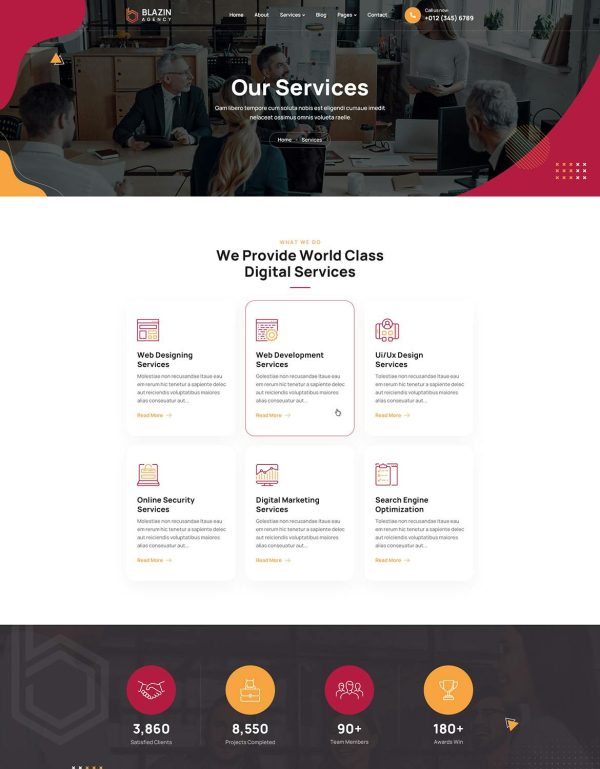 Download Blazin Agency | Creative WordPress Theme Creative Agency WordPress Theme