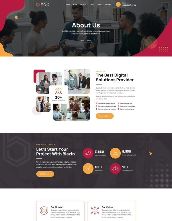 Download Blazin Agency | Creative WordPress Theme Creative Agency WordPress Theme