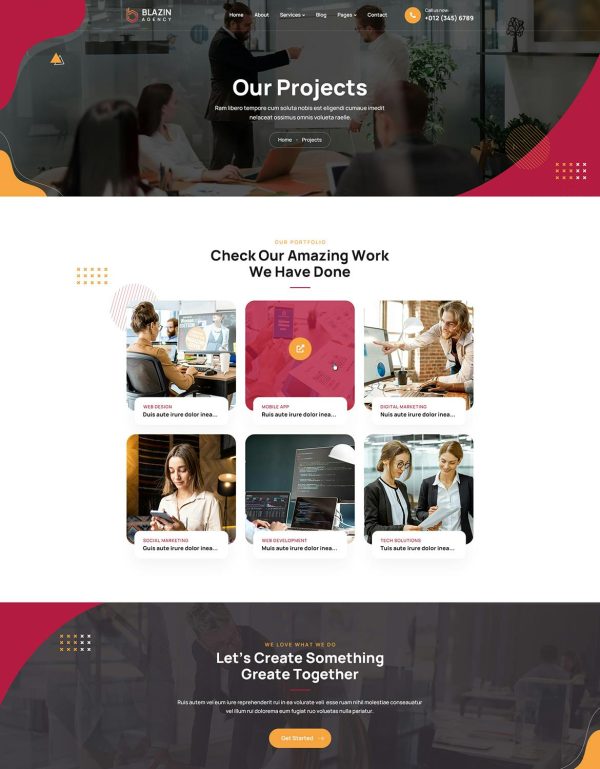 Download Blazin Agency | Creative WordPress Theme Creative Agency WordPress Theme