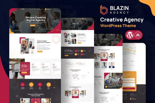 Download Blazin Agency | Creative WordPress Theme Creative Agency WordPress Theme
