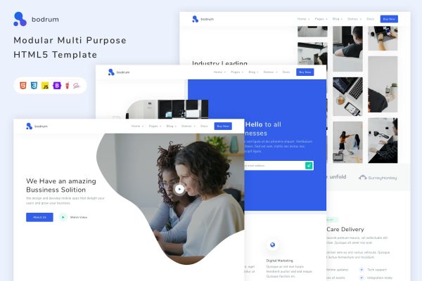 Download Bodrum - Modular Multi Purpose HTML5 Template agency, app, bootstrap, business, corporate, hosting, landing, marketing, mobile, multipurpose, saas