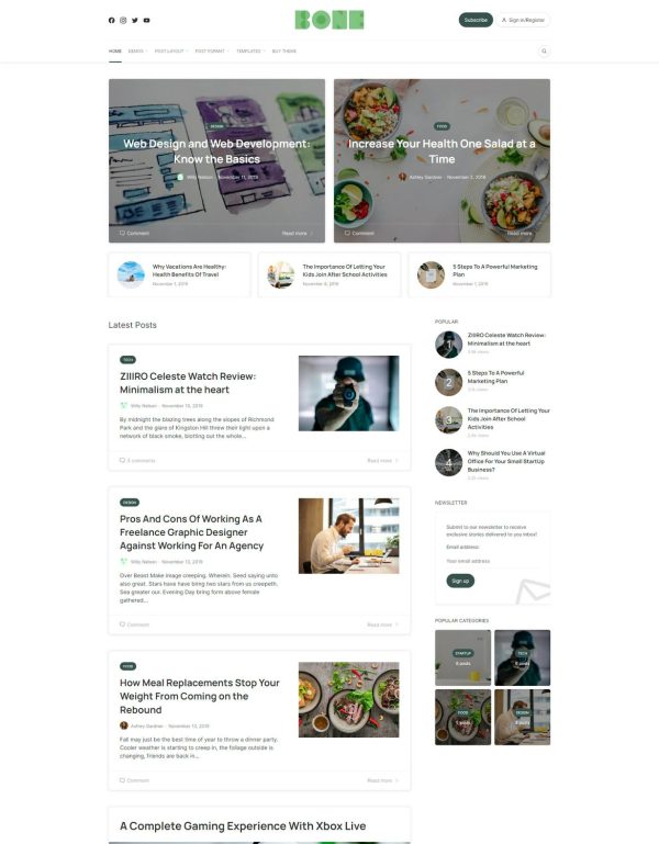 Download Bone - Minimal & Clean WordPress Blog Theme