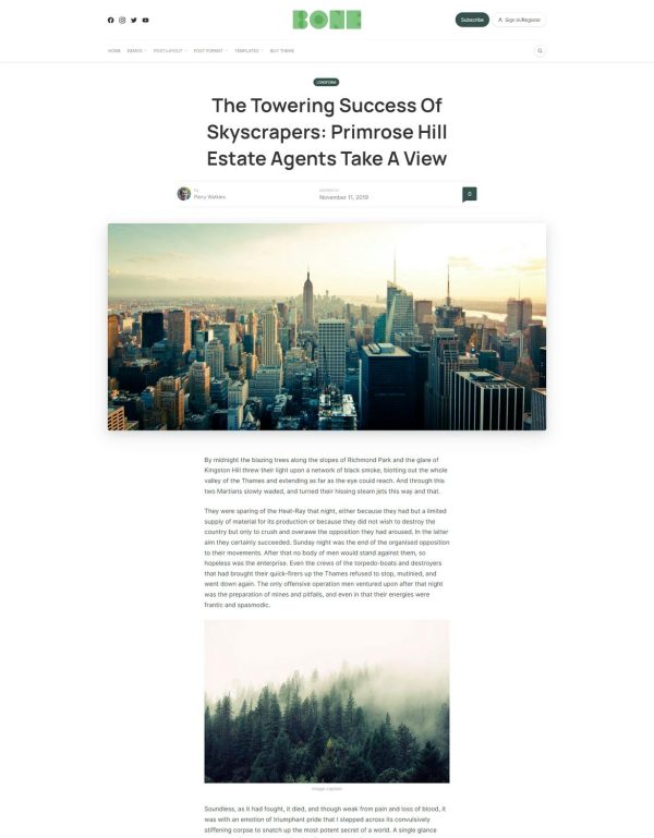 Download Bone - Minimal & Clean WordPress Blog Theme